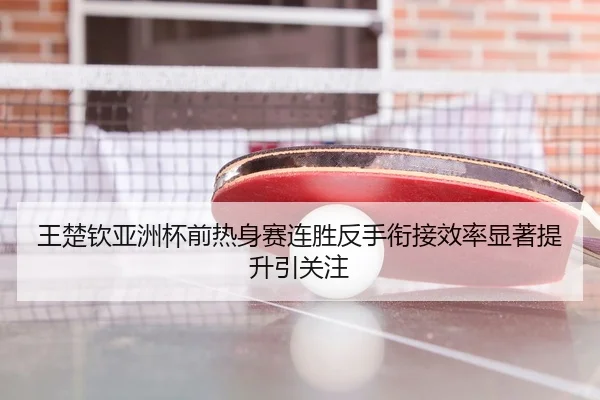 王楚钦亚洲杯前热身赛连胜反手衔接效率显著提升引关注